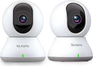 blurams Indoor Camera, 2K Pet Camera 360° Security Camera for Home Security with Phone App, Motion Tracking, 2-Way Audio, IR Night Vision, Siren, Works with Alexa & Google Assistant(2.4GHz ONLY)