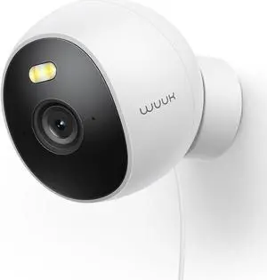 WUUK Security Camera Indoor/Outdoor, Facial Recognition Wi-Fi Camera, 2.5K/4MP Resolution Smart Camera, Color Night Vision & Spotlight, No Monthly Fee, Magnetic Mount, Works with Alexa & Google Home