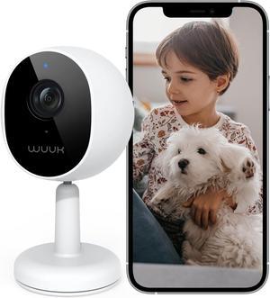 WUUK 4MP Indoor Security Camera, WiFi Camera Indoor Baby Monitor, Pet Camera w/Motion & Human Detection, Night Vision, 24/7 Live View 2-Way Audio, Magnetic Stand, Works w/Alexa & Google Home