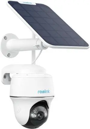 REOLINK Security Camera Wireless Outdoor, Pan Tilt Solar Powered, 5MP 2K+ Color Night Vision, 2.4/5GHz WiFi, 2-Way Talk, Works with Smart Home for Surveillance, Argus PT + Solar Panel