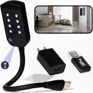 Hidden Camera Night Lamp - WiFi 1080P Ultra HD Small Nanny Surveillance Wireless Cam with Remote View, Motion Detection,Indoor Home Security Surveillance
