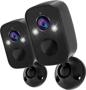 Rraycom Security Cameras Wireless Outdoor, 2pcs 2k Cameras for Home Security with Motion Detection Siren Alarm WiFi Surveillance Indoor Camera, Color Night Vision, 2-Way Talk, Waterproof, Cloud/SD