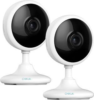 Indoor Security Cameras, WiFi Home Camera with Night Vision, 2-Way Talk Elder/Pet Cam, Baby Monitor with Smart Motion Detection, Cloud & SD Card Storage, Works w/Alexa, 2pcs