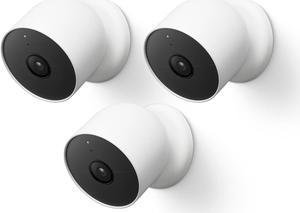 Google Nest Cam Outdoor or Indoor/Battery - 2nd Generation (3 Pack)