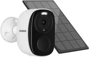 Gadpiparty EVERSECU 2K 3MP Solar-Powered Wireless Security Camera Support Pairing Via Bluetooth, Outdoor WiFi Home CCTV Bullet Camera, Spotlight, PIR Motion Detection, 2-Way Audio, Night Vision, Work