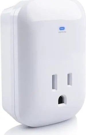 2-Pack [ETL Listed] Cable Matters 2205 Joules, 1875W Single Outlet Surge Protector for TV, PC, Xbox Series X, PS5, Refrigerators, Other Appliances (Wall Surge Protector/Mini Surge Protector) in White