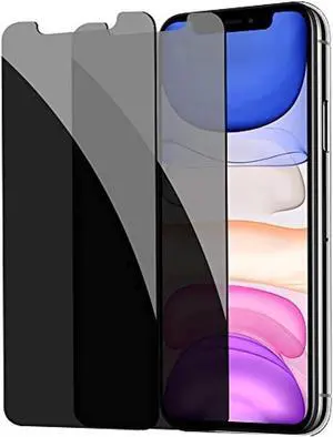 [2 Pack] Privacy Screen Protector for iPhone 11/XR Tempered Glass Anti-Spy Bubble Free Case Friendly Easy Installation Film for iPhone 11/XR 6.1 Inch