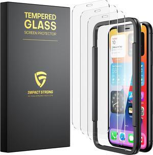 Shatterproof Tempered Glass Screen Protector for iPhone 11 / iPhone XR [Easy Installation Frame] [Bubble Free] [9H Hardness] [Full Coverage] Case Friendly 6.1 Inch - (3-Pack)