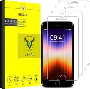 4-Pack Screen Protector for iPhone SE 3/2 (2022/2020 Edition) iPhone 8 7 6s 6 4.7-Inch Tempered Glass Film [Ultra HD] [3D Touch] [Case Friendly] [Lifetime Replacement Support]