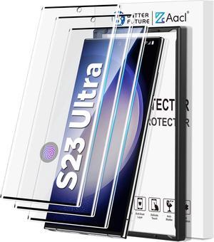 3D Curved Tempered Glass for  Galaxy S23 Ultra Screen Protector 9H Glass for S23 Ultra 5G Scratch Proof Easy Installation Frame Bubble Free Case Friendly [3 Pack]
