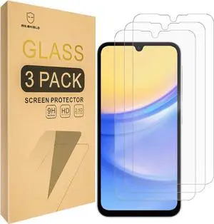 Screen Protector compatible with  Galaxy A15 5G / 4G [Tempered Glass] [3-PACK] [Japan Glass with 9H Hardness]