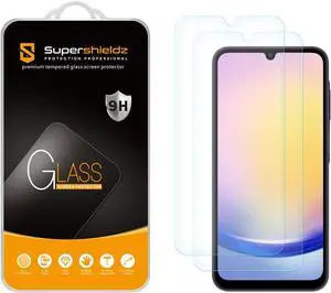 (2 Pack) Designed for  Galaxy A25 5G Tempered Glass Screen Protector Anti Scratch Bubble Free
