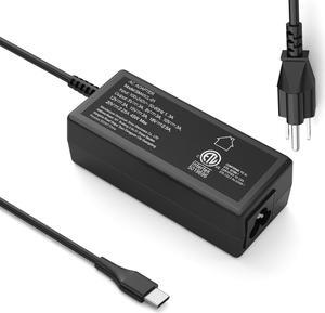 45W USB C Chromebook Charger Replacement Compatible with HP, Dell, Lenovo, Acer, Asus, Samsung, Google Type C Laptop Charger, Hp Chromebook X360 11 13 14 14A HP Spectre X360 13 Power Cord