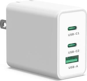 USB C Charger 65W GaN Fast Charging, PPS 3-Port Fast Compact Foldable USB-C Wall Charger for MacBook Pro/Air, iPad Pro, Galaxy S23/S22, iPhone 15/14, Dell XPS, Laptop