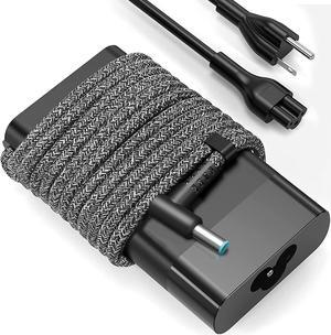 New Slim 65W Laptop Charger Replacement for HP Probook 450 650 640 G5 G4 G6 G7, EliteBook 840 850 G3 G4 G5 G8 G9, Pavilion Envy Spectre x360, Notebook 15 Blue Tip Power Cord AC Adapter