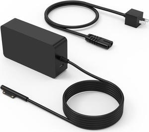 Surface Pro Charger 65W Fit for Microsoft Surface Pro 3/4/5/6/7/8/X, Surface Book Laptop/Tablet, fit Model 1706 1800 1625 Power Supply, Work with 65W-44W-36W-24W