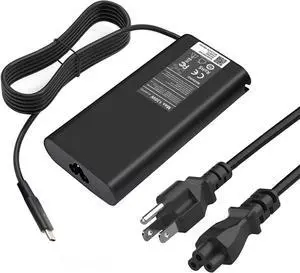 130W USB C Laptop Charger for DELL XPS 15 9575 2-in-1 XPS 15 9500 17 9700 Latitude 5310 5320 7410 7310 7210 9410 Precision 5550 5750 5530 Yoga 910 Type C Power Adapter