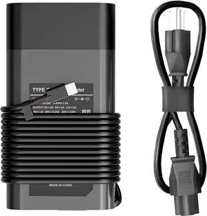 Original Replacement 90W New Slim Dell USB C Laptop Charger for Latitude 3400,3500,5289,5300 2in1,7400 2in1,7300, 7390 2in1,5400, Dell XPS 13Chromebook 3100,Precision 3540 0TDK33 R2M8K AC Adapter