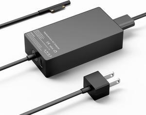 65W Surface Pro Charger for Microsoft Surface Pro 9, 8, 7+, 7, 6, 5, 4, 3, X, Windows Surface Laptop 1, 2, 3, 4, 5, Surface Go Tablet, Surface Book 3, 2, 1, Support 44W, 36W Power Cord