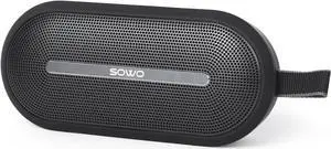 SOWO Portable Bluetooth Speaker with Powerful Bass - Wireless Speaker with Partyboom Technology - 30W, IP67 Waterproof - Stereo Sound for Outdoor, Camping and Travel Use - Black
