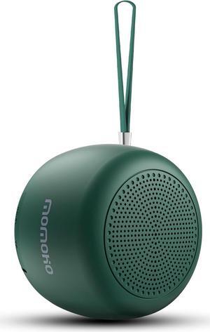 Portable Bluetooth Speaker Wireless, Loud Bluetooth Speaker, 15 Hours of Continuous Play, with TF Card Slot, Built-in Mic (Large-Round, Green)