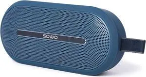 SOWO Portable Bluetooth Speaker with Powerful Bass - Wireless Speaker with Partyboom Technology - 30W, IP67 Waterproof - Stereo Sound for Outdoor, Camping and Travel Use - Blue