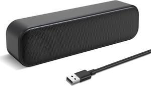 USB Computer Speaker,USB Powered Mini Soundbar Speaker,Laptop Stereo Speakers with Space Saving Design for Computer Laptop Desktop PC Dorm Offce Desk Restaurant