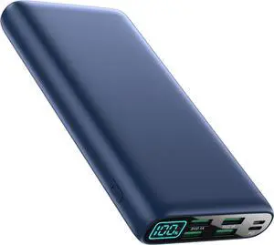 Portable Charger 38800mAh,LCD Display Power Bank,5 USB Outputs Battery Pack Backup,USB-C in&out Dual Input Phone Charging Compatible with iPhone 16/15/14/13 Pro,Android Samsung Galaxy Pixel Nexus-Blue
