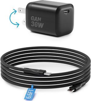 30w USB c Wall Charger for Google Pixel Charger 8 7 Pro 7 7a 6 Pro 6a 6 5 5a 4 4a Phone Adapter Fast Charger Type C Charging Block Compatible with Google & Other USB-C Devices(6.6FT Cable Included)