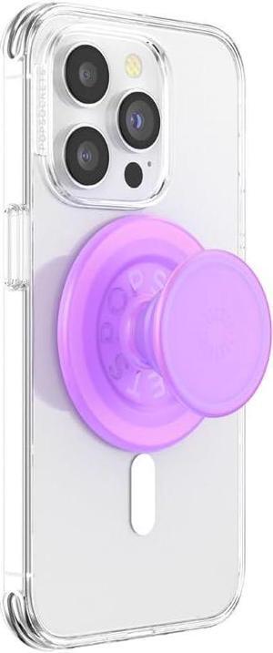 PopSockets Phone Grip with Expanding Kickstand, Compatible with MagSafe, Adapter Ring for MagSafe Included, Wireless Charging Compatible - Pink Opalescent