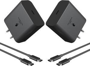 2 Pack 45W USB C Charger - Super Fast Type C Charging Fit Samsung Galaxy S25 S24 S23 Ultra,S25 S25+ S24 S24+ S23 S23+ S22 Ultra S22+ and More Series,PPS Wall Android Phone Charger & 6ft C Cable Cord