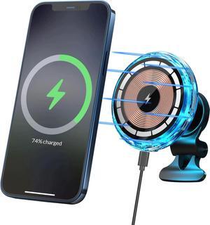 C25 Wireless Magnetic Car Charger for iPhone 15/14/13/12 Series, Upgraded Car Phone Holder Auto-Alignment,Fast Charging Air Vent Mount (Blue)