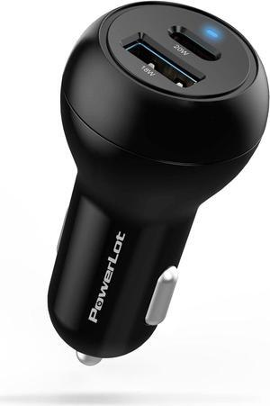 USB C Car Charger Adapter, 12V Car Charger Multi Port, 38W 2 Port Car Charger, PD 20W& QC 18W Cigarette Lighter Adapter, USB C Car Plug Fast Charging iPhone 14/13/12, iPad Air/Pro, S20/S10, Note 21/20