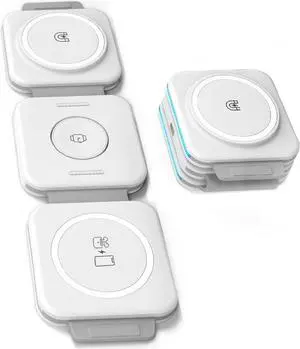2-Pack Travel 3 in 1 Charging Stations for Multiple Apple Devices - Designed for iPhone, Watch and AirPods, Magnetic Wireless Charging - Foldable Design, Compatible with MagSafe Products