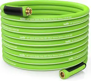 RAINPOINT Garden Hose 100ft - lightweight Heavy Duty Water Hose with Swivel Grip - Flexible, Hybrid Rubber, 5/8", Male to Female