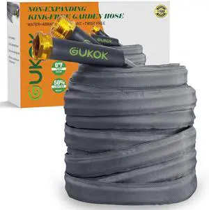 2025 Upgraded 50FT Non-Expanding Garden Hose, Ultra-Light & Flexible Water Hose - Burst-Resistant, Kink-Free, High-Pressure, All-Weather Use for Lawns, Gardens, and Outdoor Cleaning