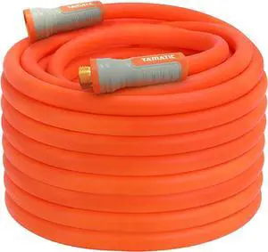 YAMATIC Heavy Duty Garden Hose 5/8 in x 75 ft with Swivel Fitting, Super Flexible Water Hose, All-weather, Lightweight, Burst 600 PSI