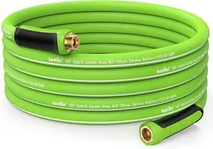 RAINPOINT Garden Hose 50ft - Flexible Heavy Duty Water Hose with Swivel Grip - Lightweight, Hybrid Rubber, 5/8", Male to Female