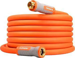 YAMATIC Garden Hose 5/8 in x 40 ft, Ergonomic Swivel Fittings, Burst 600 PSI,Heavy Duty, Flexible and Lightweight Water Hose