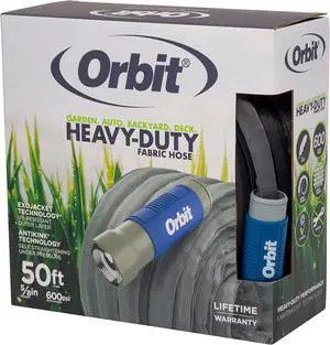 Orbit 33185 ExoJacket Fabric Garden Hose - Heavy-Duty Water Hose (50-Foot x 5/80-Inch)