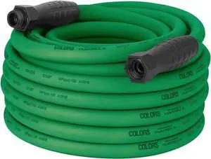 Flexzilla Colors SwivelGrip® Garden Hose, 5/8" x 75', 3/4" - 11 1/2 GHT Fittings, Forest Green
