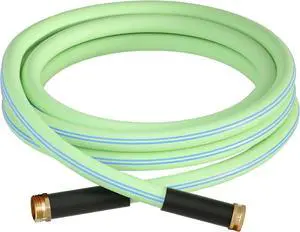 Atlantic Heavy Duty Short Garden Hose 15 ft x 5/8 Inch Green Color- Durable and Flexible Water Hose for Outdoor Use Short Connection Leader Hose (15 Feet Female to Male)