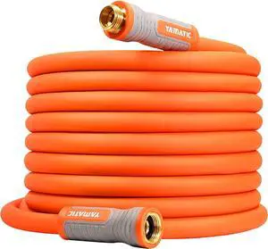 YAMATIC Garden Hose 5/8 in x 60 ft, Ergonomic Swivel Fittings, Burst 600 PSI,Heavy Duty, Flexible and Lightweight Water Hose