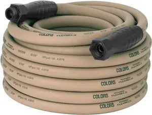 Flexzilla Colors SwivelGrip® Garden Hose, 5/8" x 75', 3/4" - 11 1/2 GHT Fittings, Brown Mulch