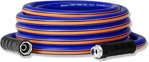 garden hose 25 ft x 5/8", Hybrid Rubber 25ft water hose, Durable, Anti-UV, Sturdy, No-Leakage, Lightweight, Flexible, Heavy Duty garden hoses with Swivel Handle