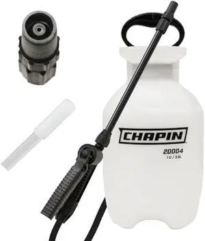 Chapin 20000 Made in USA 1 -Gallon Lawn and Garden Pump Pressured Sprayer, for Spraying Plants, Garden Watering, Weeds and Pests, Polypropylene, Translucent White