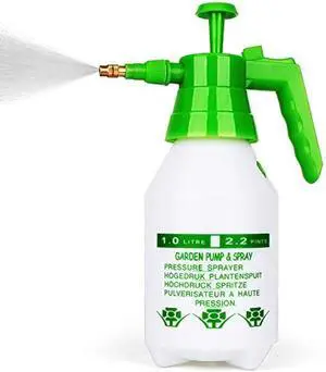 Garden Pump Sprayer,68oz/34oz Hand-held Pressure Sprayer Bottle for Lawn with Safety Value&Adjustable Nozzle, for Watering,Spraying Weeds,Home Cleaning and Car Washing,0.5 Gallon
