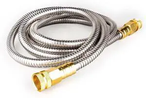 Stainless Steel Garden Hose: Durable Quality Metal with High-pressure Water Output for Gardeners10FT