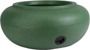 The HC Companies RZ.GH210DF1C001LRDJH 21 Inch Diameter Lightweight Garden Hose Storage Pot for 75-100 Ft Hoses, Pairs w/Terrazzo Series Pots, Green, Grassy Green