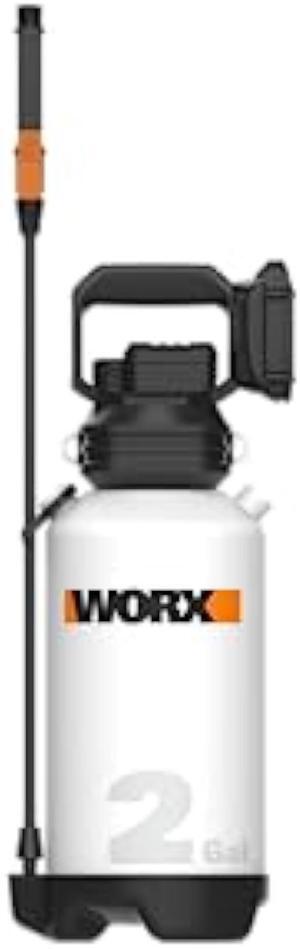 Battery Powered Sprayer Wand, 32 inch Garden Sprayer Telescopic Wand with 26.2 FT Hose, 7.4V Rechargeable Electric Watering Sprayer Handle with 3 Adjustable Nozzles & Filter for Weed, Lawn, Yard